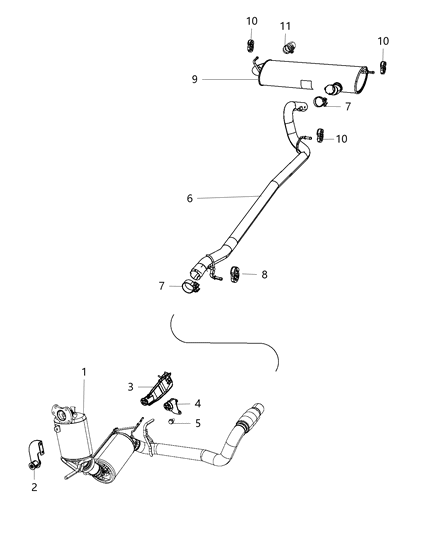 2016 Jeep Wrangler Converter-Catalytic Diagram for 68144134AE