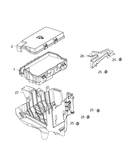 2019 Jeep Grand Cherokee Center, Intelligent Power Distribution Diagram