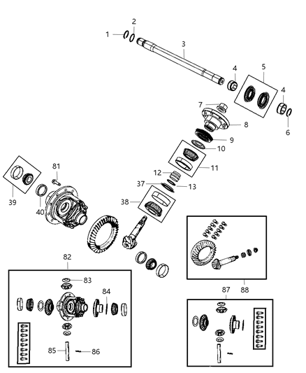 2012 Jeep Liberty Differential Assembly Diagram