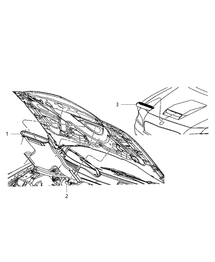 2007 Dodge Charger Air Inlet - Hood Diagram