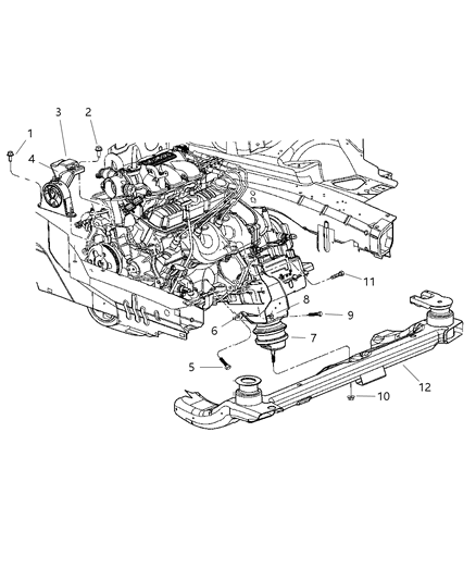 2005 Chrysler Pacifica Engine Mounts Diagram 1