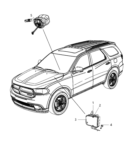 2011 Dodge Durango Modules, Brake, Suspension & Steering Diagram