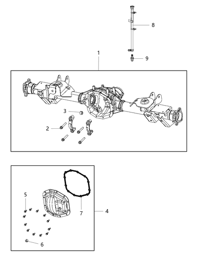 2020 Jeep Gladiator Axle Housing And Vent, Rear Diagram