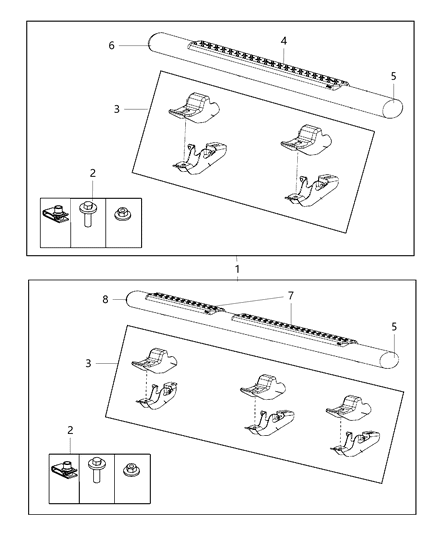 2013 Jeep Wrangler End Cap Diagram for 68048812AB