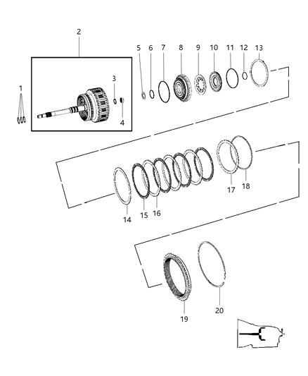2008 Chrysler Crossfire K2 Clutch Assembly Diagram