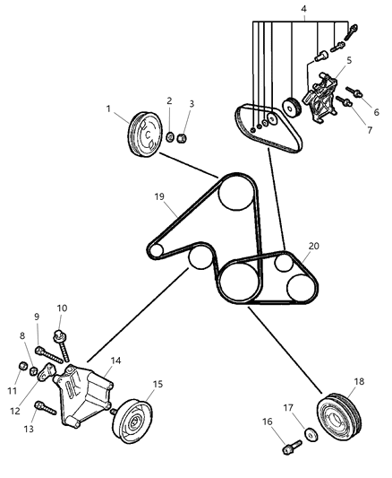 2000 Dodge Avenger Belts And Pulleys Diagram