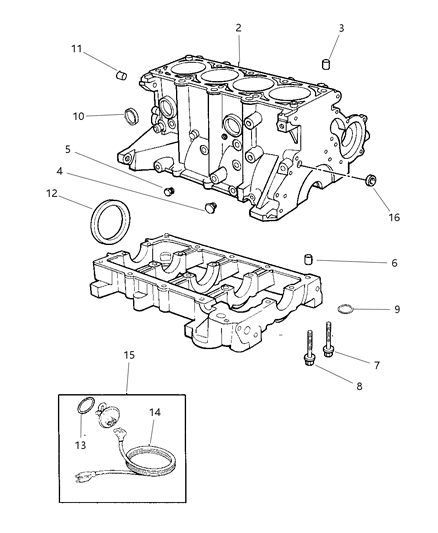 1999 Dodge Neon Cylinder Block Diagram 1