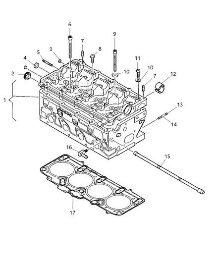 2009 Dodge Caliber Cylinder Head & Cover Diagram 5