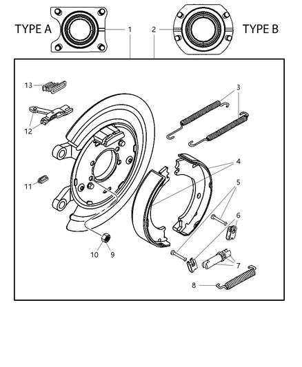 2006 Dodge Ram 1500 Lever-Parking Brake Diagram for 5080569AC