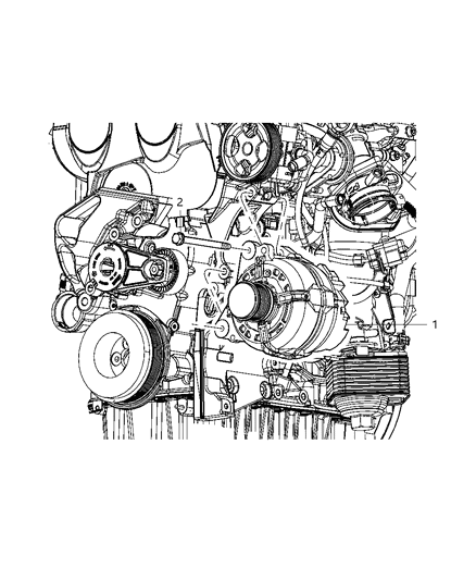 2009 Dodge Journey Generator/Alternator & Related Parts Diagram 2