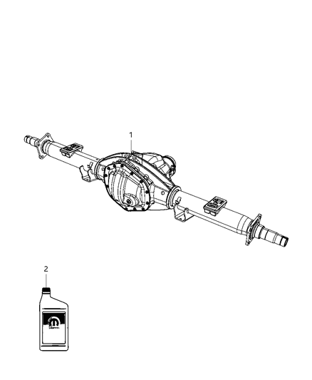 2009 Dodge Ram 3500 Axle-Service Rear Diagram for 68053698AA