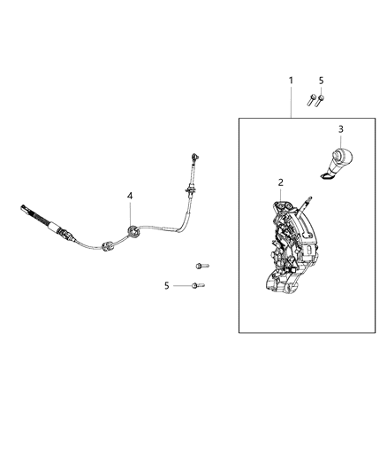 2020 Dodge Grand Caravan Transmission Gearshift Control Cable Diagram for 68080123AF