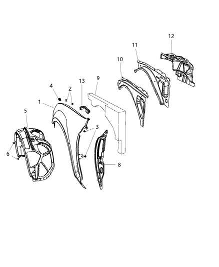 2016 Dodge Charger Front Fender Diagram