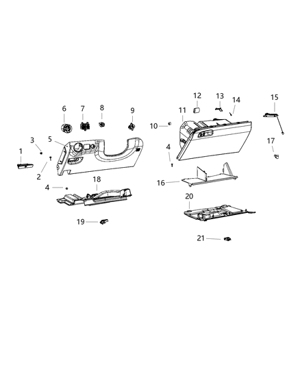 2020 Dodge Challenger Switch-HEADLAMP Diagram for 68141053AC