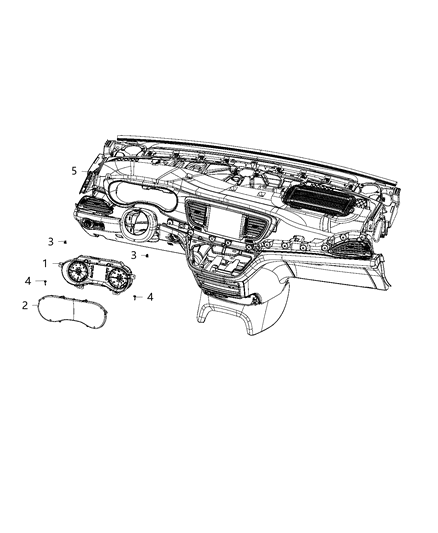 2019 Chrysler Pacifica Instrument Panel Diagram for 68405292AC