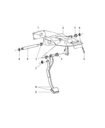 1999 Dodge Ram 2500 Clutch Pedal Diagram