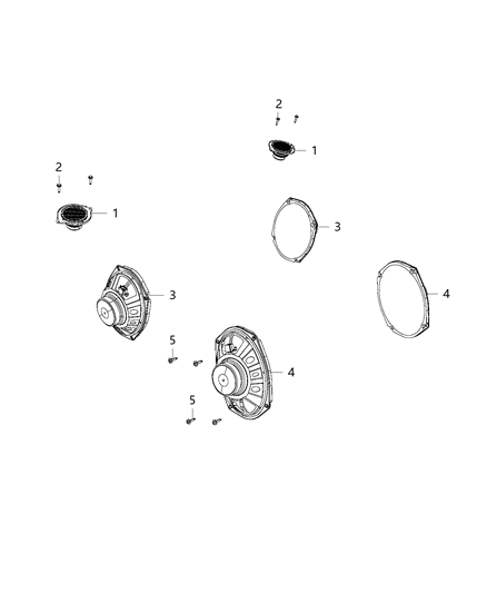 2021 Ram 1500 Speakers, Amplifier And Sub Woofer Diagram 3