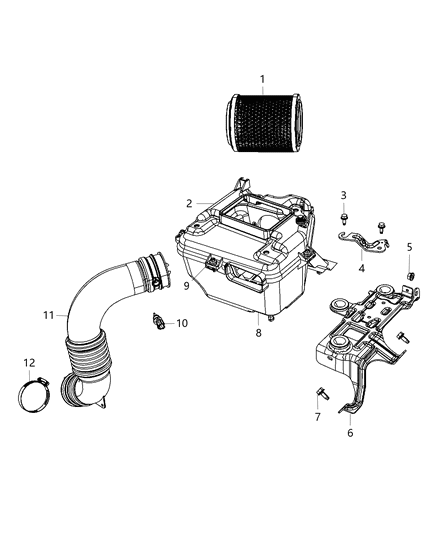 2011 Dodge Caliber Air Cleaner Diagram 2