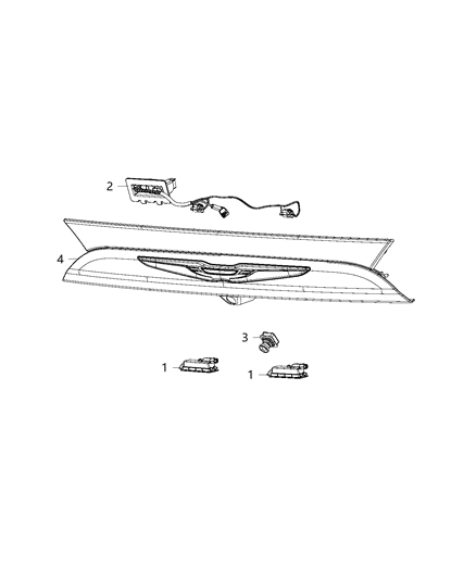 2020 Chrysler Pacifica Lamps - Rear Diagram 1