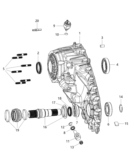 2019 Ram 2500 Front Case & Related Parts Diagram 1