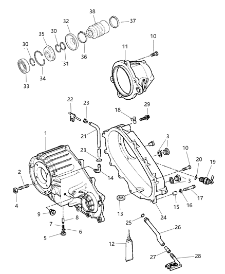 1997 Jeep Cherokee Case & Related Parts Diagram 2