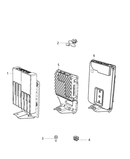 2020 Ram 3500 Amplifier Diagram for 68381740AB