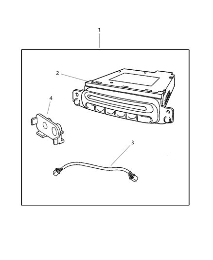 2004 Dodge Intrepid PLAYERKIT-Cd Changer - 6 Disc Diagram for 82207875