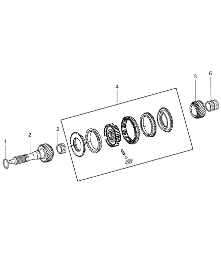 2012 Jeep Liberty Input Shaft Assembly Diagram