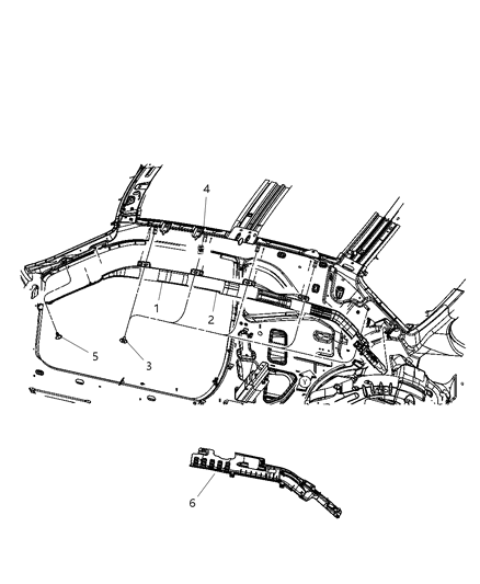 2014 Dodge Challenger Air Bag Left Side Diagram for 5108017AG