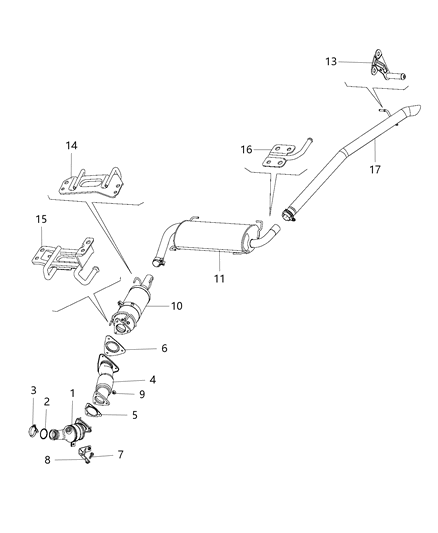 2021 Ram ProMaster 2500 Exhaust System Diagram 1