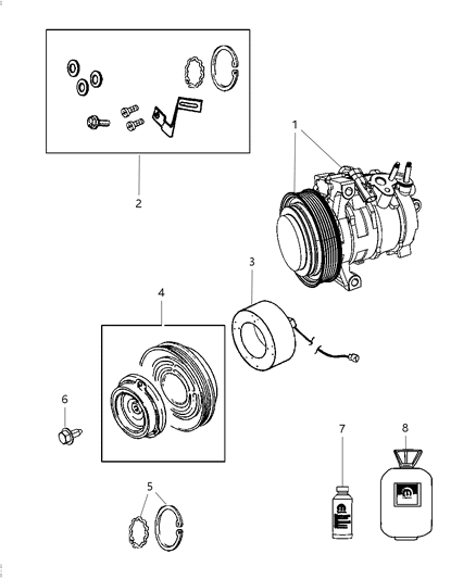 2014 Jeep Grand Cherokee A/C Compressor Diagram 1