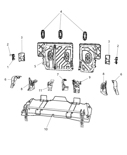 2008 Dodge Caliber Shield-OUTBOARD Diagram for 1EP45XDVAA