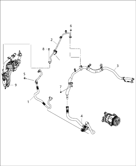 2019 Jeep Renegade Hose-Air Conditioning Diagram for 68439280AA