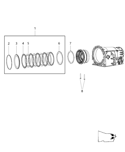 2011 Jeep Liberty B2 Clutch Assembly Diagram 1