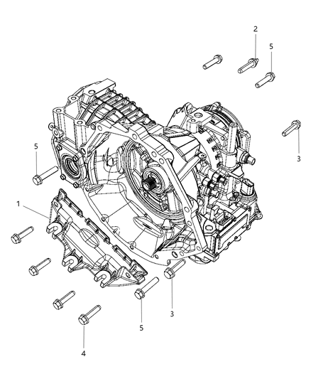 2010 Chrysler Sebring Structural Collar & Mounting Bolts Diagram