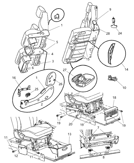 2005 Chrysler PT Cruiser Clip-Cable Diagram for 5072463AA