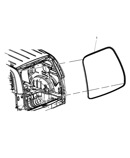 2014 Dodge Grand Caravan Weatherstrips - Liftgate Diagram