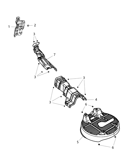 2017 Dodge Journey Exhaust System Heat Shield Diagram