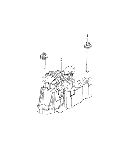 2015 Ram ProMaster City ISOLATOR-Engine Mount Diagram for 68261745AA