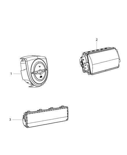 2012 Chrysler 300 Driver Air Bag Diagram for 1WC55HL9AA