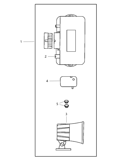 2000 Jeep Wrangler Alarm - EVS Base System Diagram