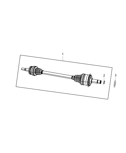 2019 Dodge Challenger Axle Shaft Right Diagram for 53010848AB