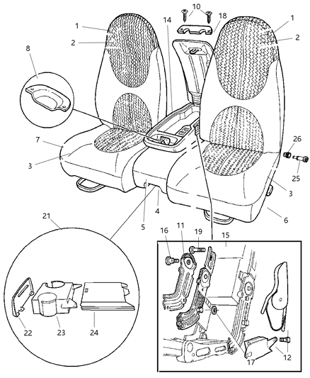 1998 Dodge Dakota Front Seat Diagram 2