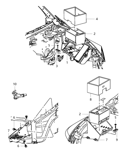 2016 Ram 3500 Battery Tray & Support Diagram 2