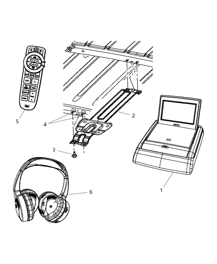 2008 Jeep Commander DVD & Video System Diagram