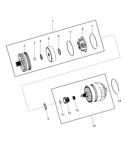 2011 Chrysler Town & Country Gear Train - Underdrive Compounder Diagram 3