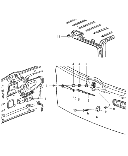 2007 Jeep Liberty Motor-Windshield WIPER Diagram for 55155884AC