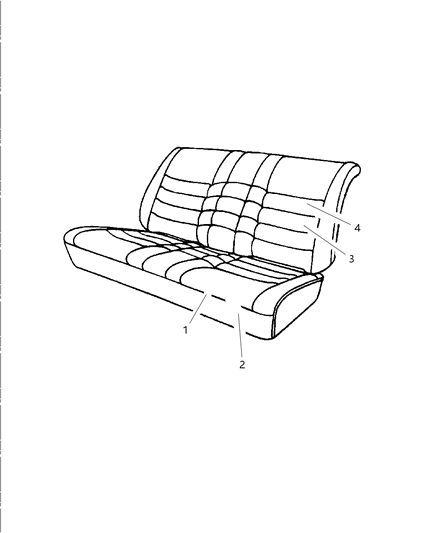 1998 Chrysler Sebring Rear Seat Back Cover Diagram for RM551AZAA