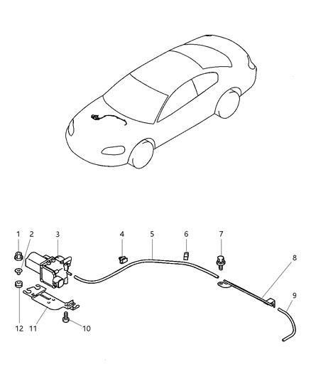 2001 Chrysler Sebring Hose-Cruise Control Diagram for MS632192