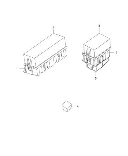 2014 Chrysler 200 Cover-Power Distribution Center Diagram for 68197367AA